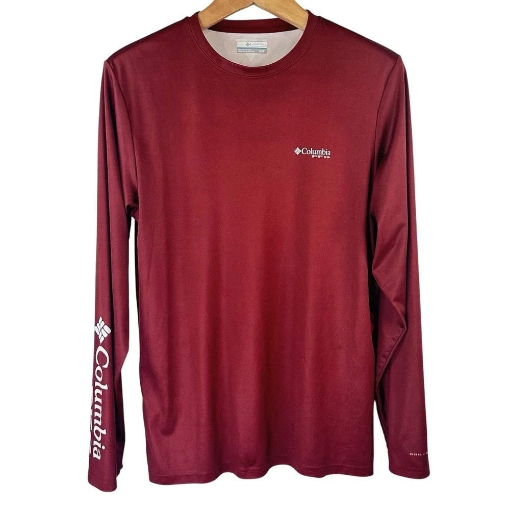 Columbia PFG Alabama Red Fish Swim Shirt Omni-Shade 50‎ UPF Long Sleeve Men's M